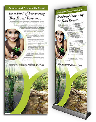 Cumberland community forest display stand design image