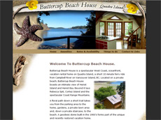 Buttercup beach house website design