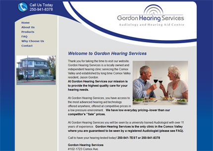 Link to Gordon Hearing Services Website, Courtenay, Vomox Valley