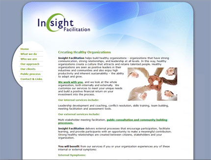 Link to Insight Facilitation website design, Comox Valley, BC