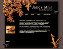 James Atkin website design image