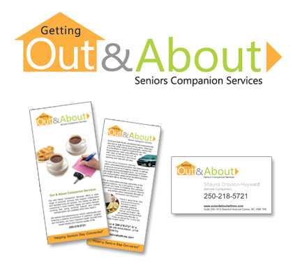 Out and about logo design and branding package