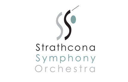 Strathcona symphony logo design