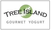 Tree island gourmet yogurt logo and branding design image