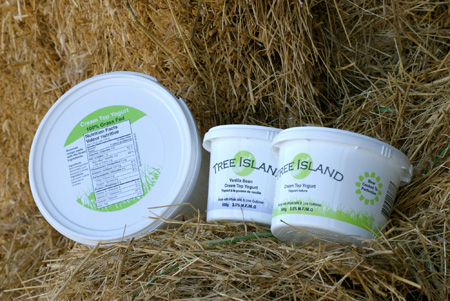 tree island yogurt packaging design image